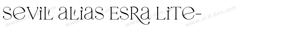 Sevil alias Esra Lite字体转换